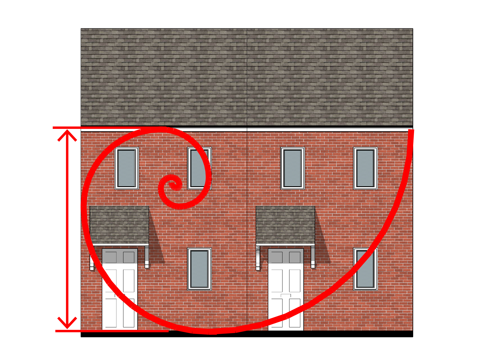 STEP 1: Increase the floor to ceiling heights to raise the eaves line to create better proportion